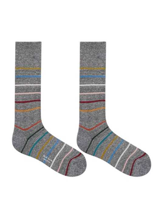 PACK 3 CHAUSSETTES RAYEE ORANGE CHINEE GRIS RAYEE BLEU M1A SOCK USTR 1A PAUL SMITH socks Strasbourg gris