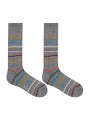 PACK 3 CHAUSSETTES RAYEE ORANGE CHINEE GRIS RAYEE BLEU M1A SOCK USTR 1A PAUL SMITH socks Strasbourg gris