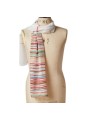 FOULARD BLANC RAYE MULTI SOIE W1A 250B U954 92 PAUL SMITH FEMME scarf Strasbourg porté