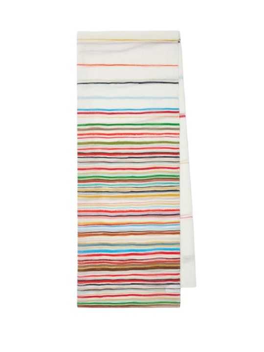 FOULARD BLANC RAYE MULTI SOIE W1A 250B U954 92 PAUL SMITH FEMME scarf Strasbourg vue