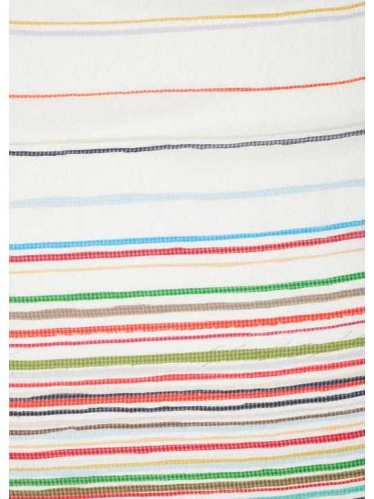FOULARD BLANC RAYE MULTI SOIE W1A 250B U954 92 PAUL SMITH FEMME scarf Strasbourg tissus
