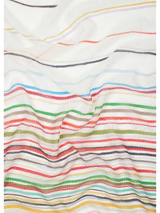 FOULARD BLANC RAYE MULTI SOIE W1A 250B U954 92 PAUL SMITH FEMME scarf Strasbourg vue