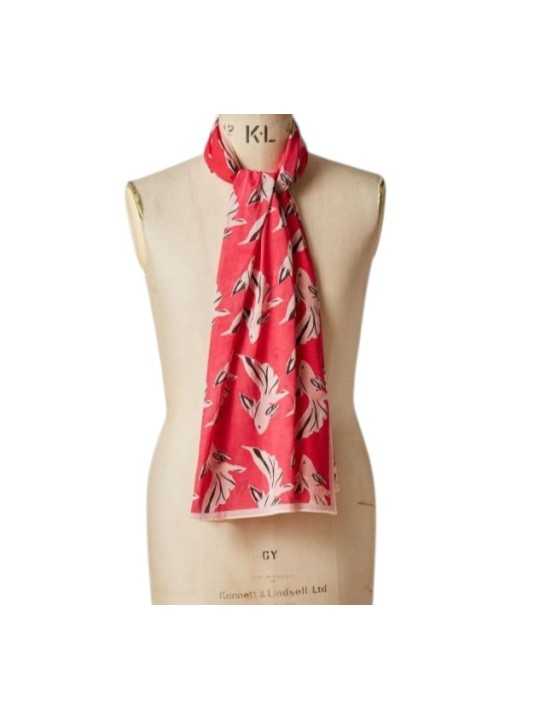 FOULARD FUSHIA PRINT POISSONS ROSE W1A 250B U941 22 PAUL SMITH FEMME scarf Strasbourg porté