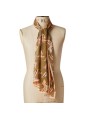 Foulard kaki print poissons abricot Paul Smith femme W1A 250B U941 63 Strasbourg scarf porté