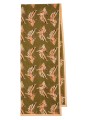 Foulard kaki print poissons abricot Paul Smith femme W1A 250B U941 63 Strasbourg scarf full
