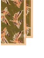 Foulard kaki print poissons abricot Paul Smith femme W1A 250B U941 63 Strasbourg scarf bords
