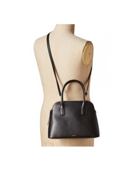 SAC A MAIN CUIR NOIR LISERE BAYA W1A 8271 USIGHI 79 PAUL SMITH FEMME bag Strasbourg porté