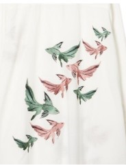 ROBE TUNIQUE BLANC BRODEE POISSONS VOILE DE COTON Paul Smith femme W1A 334F U396 01 dress Strasbourg dos