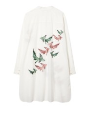 ROBE TUNIQUE BLANC BRODEE POISSONS VOILE DE COTON Paul Smith femme W1A 334F U396 01 dress Strasbourg back