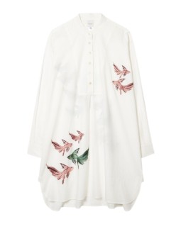 ROBE TUNIQUE BLANC BRODEE POISSONS VOILE DE COTON Paul Smith femme W1A 334F U396 01 dress Strasbourg front