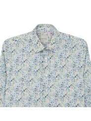 CHEMISE BLANCHE PRINT LIBERTY CIEL VERT JAUNE M1R 800P V03043 41 PAUL SMITH HOMMe shirt Strasbourg col