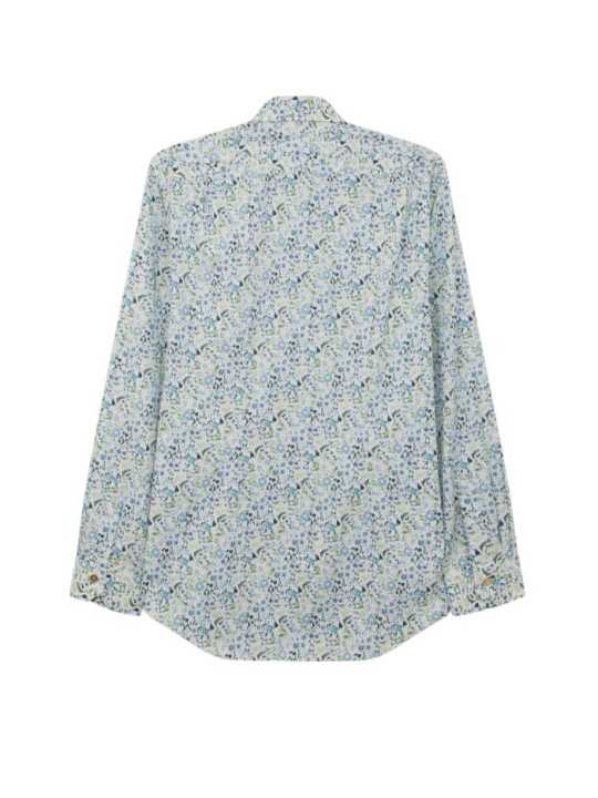 CHEMISE BLANCHE PRINT LIBERTY CIEL VERT JAUNE M1R 800P V03043 41 PAUL SMITH HOMMe shirt Strasbourg back