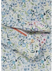 CHEMISE BLANCHE PRINT LIBERTY CIEL VERT JAUNE M1R 800P V03043 41 PAUL SMITH HOMMe shirt Strasbourg détail poignet
