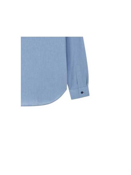 CHEMISE BLEU CLAIR COLOMBE BRODEE COTON LIN M1R 901UE V03007 41 PAUL SMITH HOMME Strasbourg shirt poignet