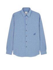 CHEMISE BLEU CLAIR COLOMBE BRODEE COTON LIN M1R 901UE V03007 41 PAUL SMITH HOMME Strasbourg shirt front
