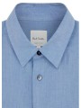CHEMISE BLEU CLAIR COLOMBE BRODEE COTON LIN M1R 901UE V03007 41 PAUL SMITH HOMME Strasbourg shirt col