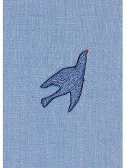 CHEMISE BLEU CLAIR COLOMBE BRODEE COTON LIN M1R 901UE V03007 41 PAUL SMITH HOMME Strasbourg shirt colombe