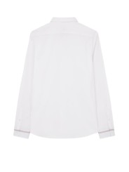 CHEMISE BLANCHE COTON STRETCH BANDE RAYEE POIGNETS M2R 610PE V22263 01 PAUL SMITH homme shirt Strasbourg back