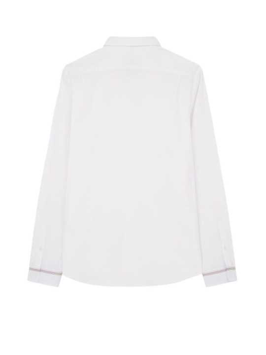 CHEMISE BLANCHE COTON STRETCH BANDE RAYEE POIGNETS M2R 610PE V22263 01 PAUL SMITH homme shirt Strasbourg back