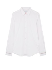 CHEMISE BLANCHE COTON STRETCH BANDE RAYEE POIGNETS M2R 610PE V22263 01 PAUL SMITH homme shirt Strasbourg front