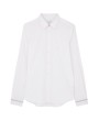 CHEMISE BLANCHE COTON STRETCH BANDE RAYEE POIGNETS M2R 610PE V22263 01 PAUL SMITH homme shirt Strasbourg front