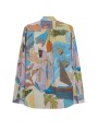 CHEMISE PRINT FLEURS POISSSONS OISEAUX MAUVE BLEU M1R 598Z V03017 43 PAUL SMITH homme shirt Strasbourg store back