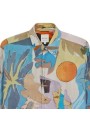 CHEMISE PRINT FLEURS POISSSONS OISEAUX MAUVE BLEU M1R 598Z V03017 43 PAUL SMITH homme shirt Strasbourg store col