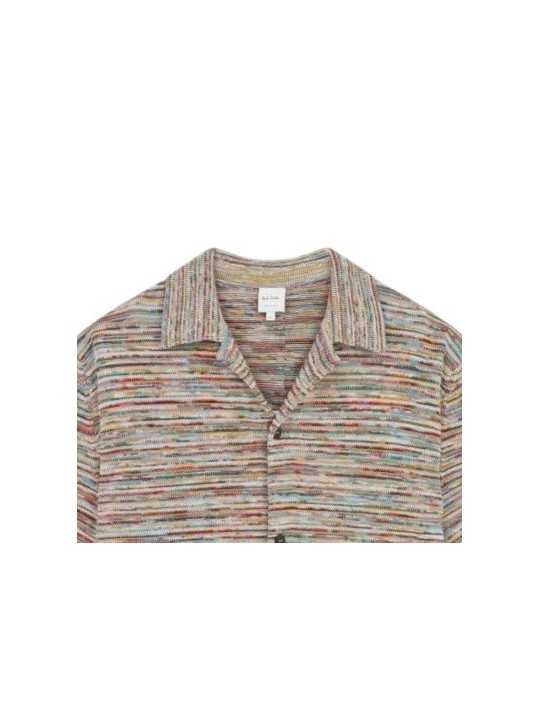 Polo chemise bayadère fondue multicolore Paul Smith Homme M1R 775Z V03027 92 Strasbourg col