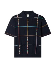 Polo navy quadrillé multi baya Paul Smith Homme M1R 783Z V03025 49 store Strasbourg front