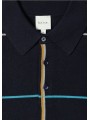 Polo navy quadrillé multi baya Paul Smith Homme M1R 783Z V03025 49 store Strasbourg col