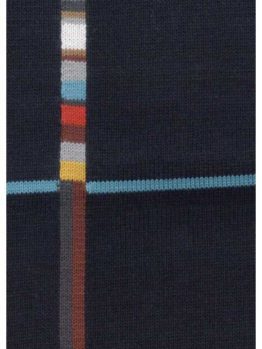 Polo navy quadrillé multi baya Paul Smith Homme M1R 783Z V03025 49 store Strasbourg tissus