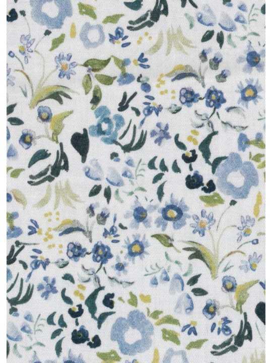 CHEMISE BLANCHE PRINT LIBERTY CIEL VERT JAUNE M1R 800P V03043 41 PAUL SMITH HOMMe shirt Strasbourg tissus