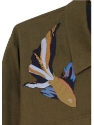 VESTE SAHARINNE APPLICATION POISSONS KAKI M1R 837ZE V01427 35A PAUL SMITH homme fashion Strasbourg poissons