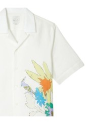 CHEMISETTE BLANCHE PRINT COLIBRI FLEURS M1R 905U V03058 01 PAUL SMITH HOMME Strasbourg shirt manche