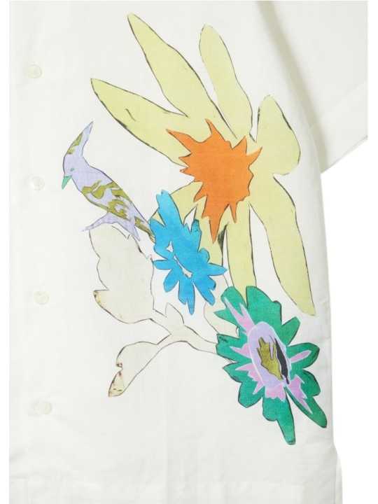 CHEMISETTE BLANCHE PRINT COLIBRI FLEURS M1R 905U V03058 01 PAUL SMITH HOMME Strasbourg shirt print