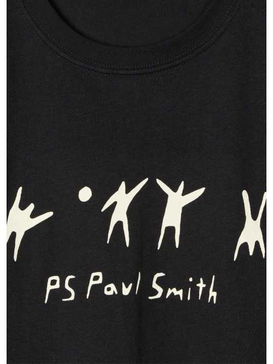 TSHIRT NOIR PRINT VOLLEYEURS BLANCS M2R 011R VP5761 79 PAUL SMITH HOMME store Strasbourg zoom