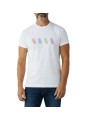 TSHIRT BLANC PRINT GLACES MULTI M2R 011R VP5780 01 PAUL SMITH HOMME store Strasbourg porté