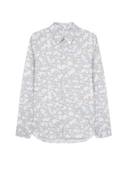CHEMISE COTON LIBERTY BLEU CHOCO M2R 149T V22659 01 PAUL SMITH HOMME shirt store Strasbourg front