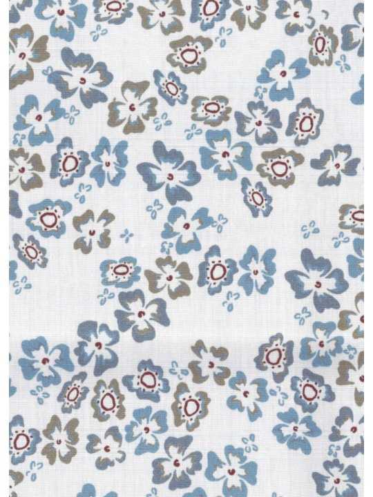 CHEMISE COTON LIBERTY BLEU CHOCO M2R 149T V22659 01 PAUL SMITH HOMME shirt store Strasbourg tissus