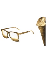 T-shirt brun print lunettes sodas glaces Paul Smith Homme M2R 220X V22626 79 store Strasbourg détail