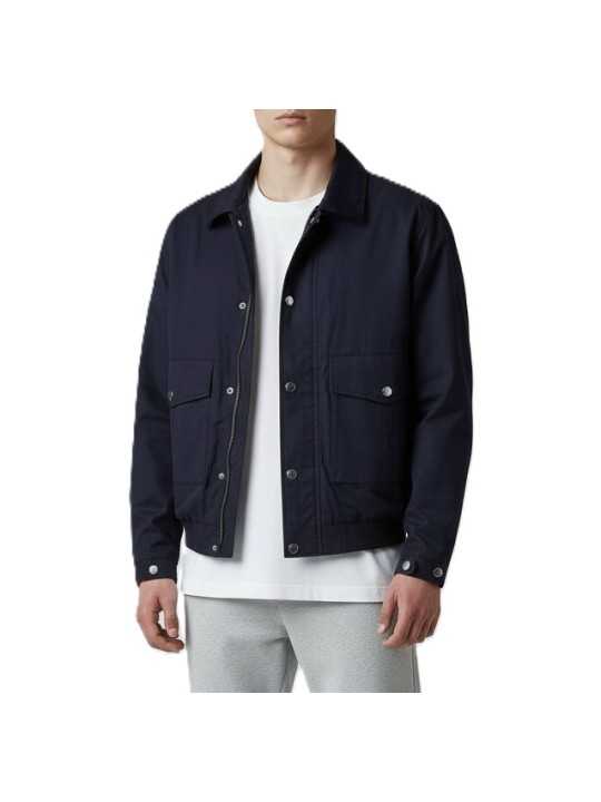 BLOUSON TECHNO POLY COTON NAVY MULTIPOCHES B250133 4132 6300 BALDESSARINI HOMME shop Strasbourg boutique porté