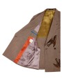 VESTE CROISEE BRODEE OISEAUX TAUPE MOIRE M1R 2361X V02989 60 PAUL SMITH HOMME store Strasbourg doublure