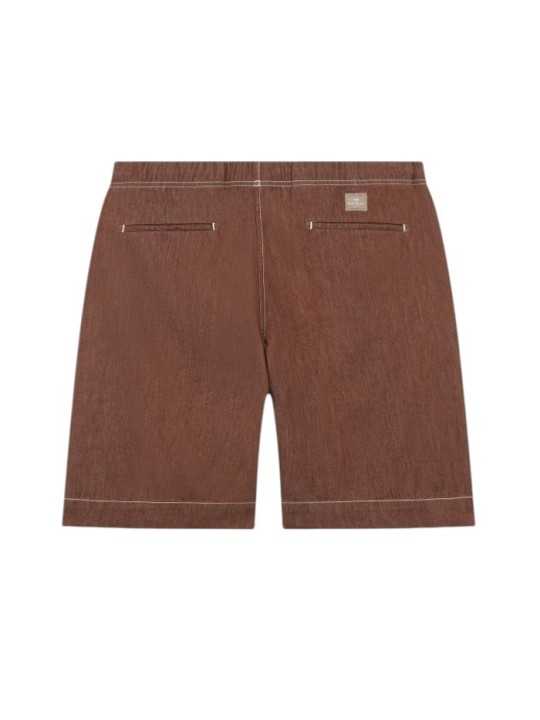 BERMUDA CHOCOLAT SURPIQUE ECRU M2R 699P V22615 R PAUL SMITH HOMME short Strasbourg dos