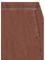 BERMUDA CHOCOLAT SURPIQUE ECRU M2R 699P V22615 R PAUL SMITH HOMME short Strasbourg détail surpiq