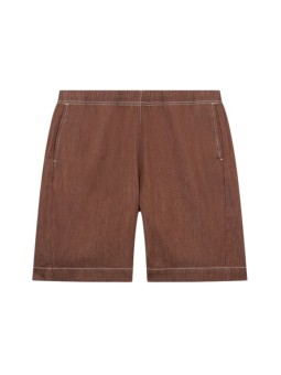 BERMUDA CHOCOLAT SURPIQUE ECRU M2R 699P V22615 R PAUL SMITH HOMME short Strasbourg front