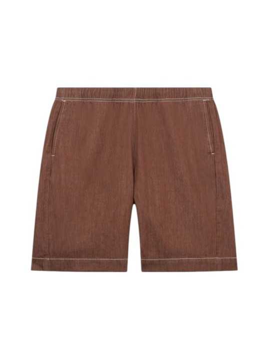 BERMUDA CHOCOLAT SURPIQUE ECRU M2R 699P V22615 R PAUL SMITH HOMME short Strasbourg front