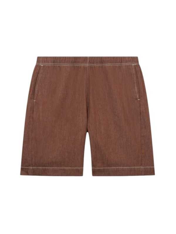 BERMUDA CHOCOLAT SURPIQUE ECRU M2R 699P V22615 R PAUL SMITH HOMME short Strasbourg front