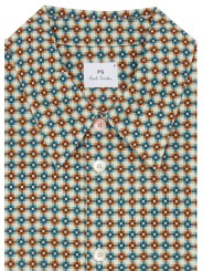 CHEMISETTE KALEIDOSCOPE ECRU ORANGE M2R 896Z V22660 02 PAUL SMITH HOMME store Strasbourg détail