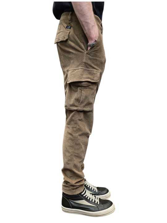 Pantalon beige velours côtelé médium Cargo chile Mason's Homme 2PN2A2145 VBE061 263 Strasbourg Boutique Online profil