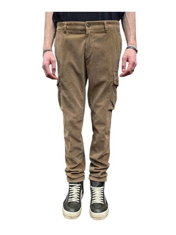 Pantalon beige velours côtelé médium Cargo chile Mason's Homme 2PN2A2145 VBE061 263 Strasbourg Boutique Online face
